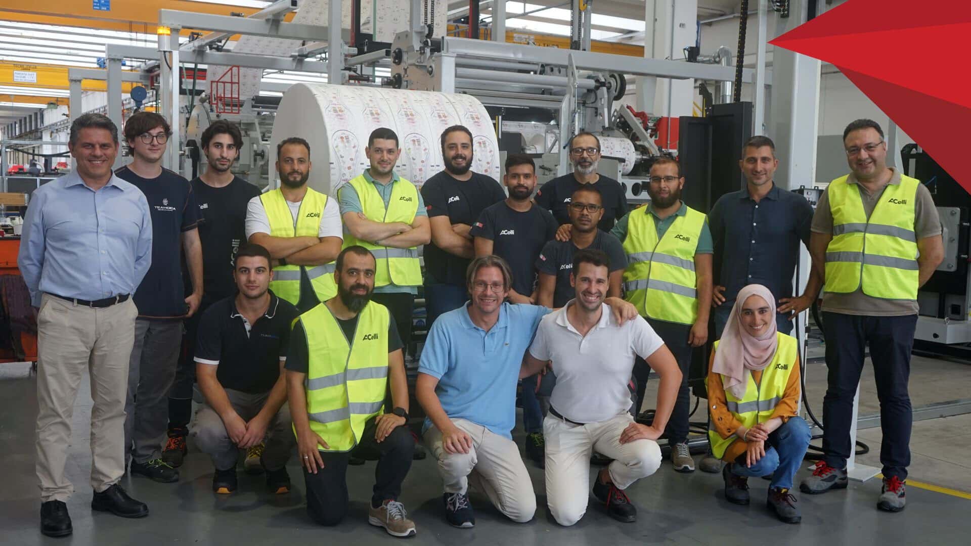 A.Celli hosts customer&rsquo;s team for a textile backsheet lamination training